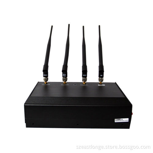 Indoor Cell Phone Signal Jammer Four Antenna With Heat Dissipation Est-808b